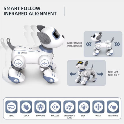 RC Robot Hond met IR Afstandsbediening - Stunt Speelgoed Bestuurbaar Dier - Wit