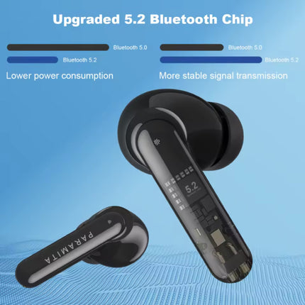 P5 Draadloze Oortjes - HiFi Oordopjes TWS Koptelefoon Bluetooth 5.2 - Zwart