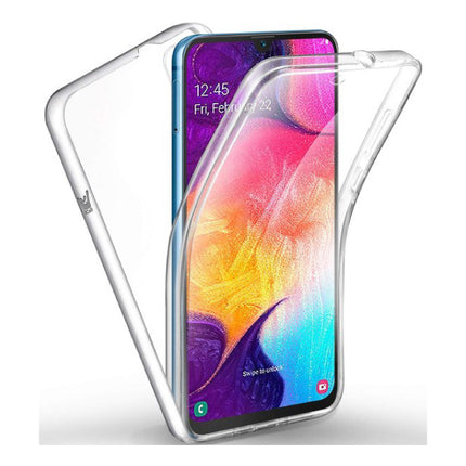 Samsung Galaxy A50S Full Body 360° Hoesje - Volledige Bescherming Transparant TPU Silicone Case + PET Screenprotector