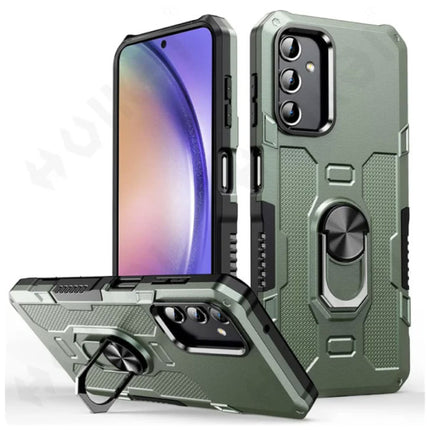 Samsung Galaxy Note 20 Ultra Hoesje + Kickstand Magneet - Shockproof Cover met Popgrip Groen