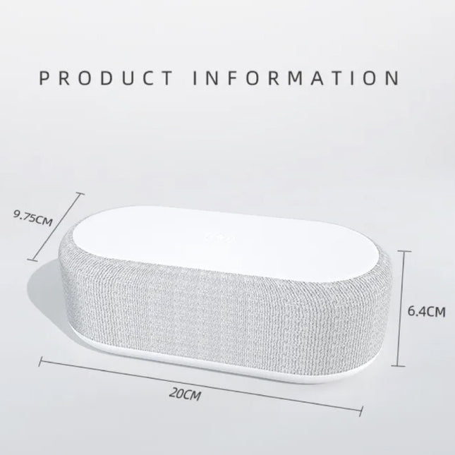 Draadloze Oplader Klok - LED Verlichting Wekker Temperatuur Draadloos Opladen Fast Charge Qi Universeel 15W - Wit