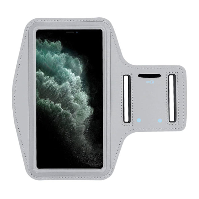Waterdicht Hoesje voor iPhone 11 Pro - Sport Tasje Zakje Cover Case Armband Jogging Hard Lopen Grijs