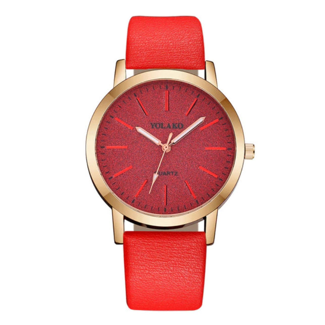 Kwarts Horloge Dames - Anoloog Luxe Uurwerk voor Vrouwen Rood