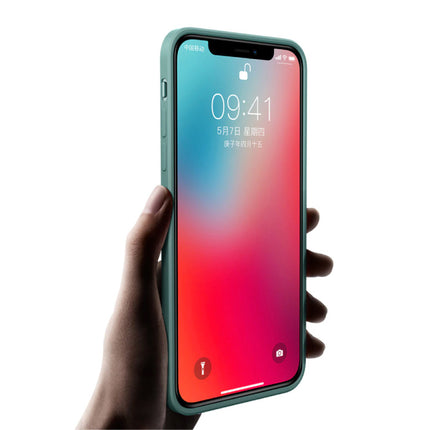 Samsung Galaxy Note 10 Plus Square Silicone Hoesje - Zachte Matte Case Liquid Cover Lichtgroen