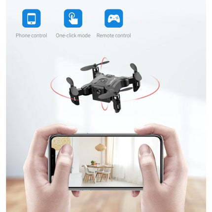 4D-V2 Mini RC Drone met Camera - Pocket Quadcopter Speelgoed met Gyro Stabilistatie Zwart