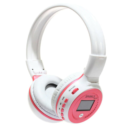 B570 Draadloze Koptelefoon met LED Display en FM Radio - Bluetooth 5.0 Wireless Headphones Stereo Studio Roze