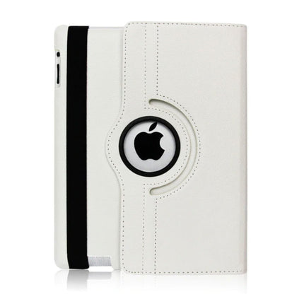 Leren Vouwbare Cover voor iPad 3 - Multifunctioneel Hoesje Case Wit
