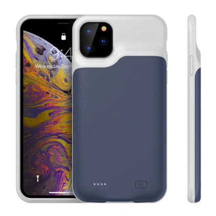 iPhone 11 Pro Max Slim Powercase 6000mAh Powerbank Hoesje Oplader Batterij Cover Case Blauw