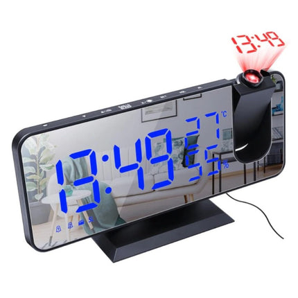 Multifunctionele Digitale LED Klok - Wekker Spiegel Alarm Snooze Helderheid Aanpassing Zwart