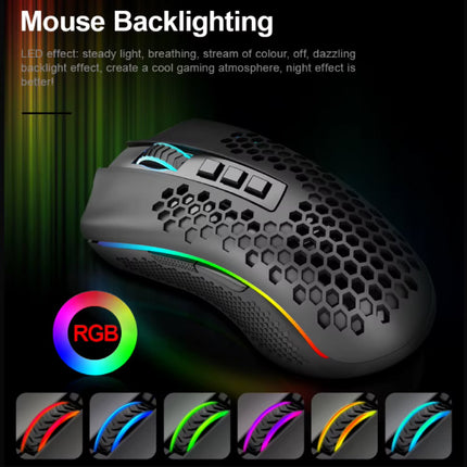 Storm Pro M808-KS Draadloze Gaming Muis - 2.4GHz RGB Optisch Ergonomisch Programmeerbaar tot 16000 DPI - Zwart