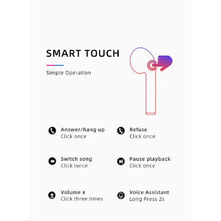 Ear Buds 4 Draadloze Oortjes met Touch Control -  TWS Bluetooth 5.0 Wireless Buds Earphones Earbuds Oortelefoon Zwart