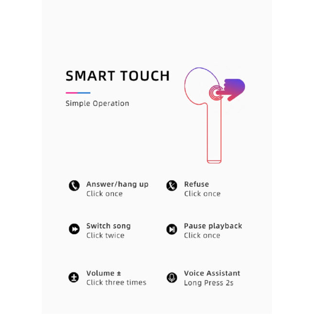 Ear Buds 4 Draadloze Oortjes met Touch Control -  TWS Bluetooth 5.0 Wireless Buds Earphones Earbuds Oortelefoon Zwart