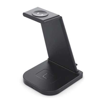 3 in 1 Opvouwbaar Oplaadstation voor Apple iPhone / iWatch / AirPods -  Charging Dock 10W Wireless Pad Zwart