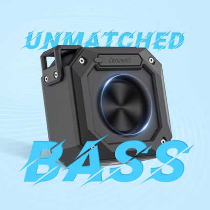 Groove 2 Draadloze Douche Luidspreker - IPX7 Waterdicht - Bluetooth 5.3 Dual EQ TWS Boom Box - Zwart