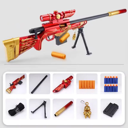 Soft Shell Bullet Sniper - M24 Model Speelgoed Foam Shooter - Rood