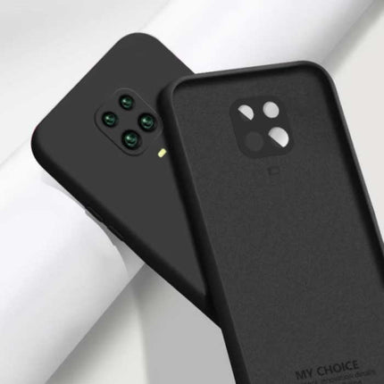 Xiaomi Redmi Note 9T Square Silicone Hoesje - Zachte Matte Case Liquid Cover Zwart
