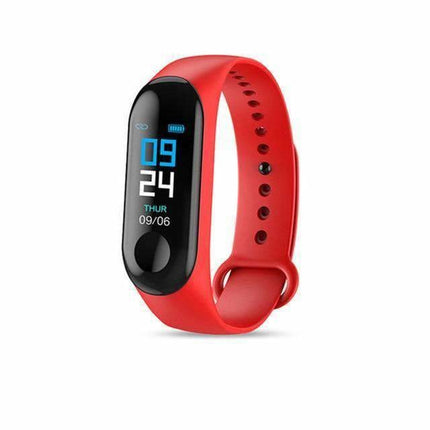 Originele M3 Smartband Fitness Sport Activity Tracker Smartwatch Smartphone Horloge OLED iOS Android iPhone Samsung Huawei Rood