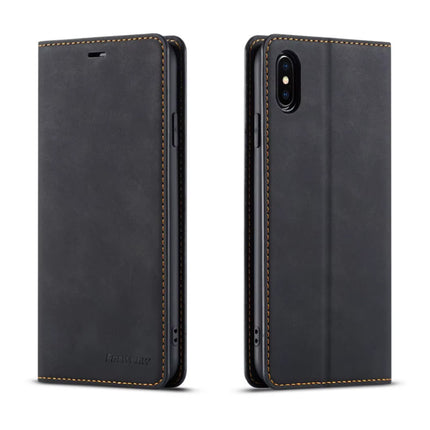 iPhone 15 Pro Max Wallet Flip Case - Portefeuille Cover PU Leer Hoesje - Zwart