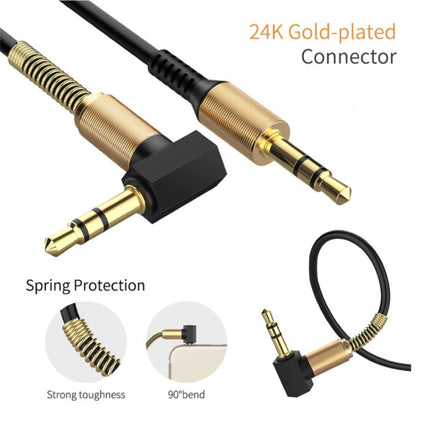 3.5mm AUX Kabel Verguld - Audio Jack - 1.8 Meter - Wit