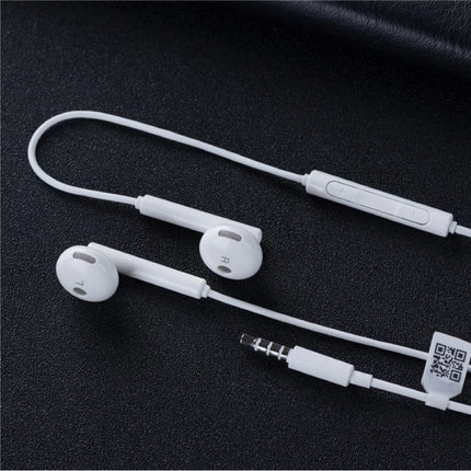 Honor AM115 Oortjes met Microfoon en Controls - 3.5mm AUX Oordopjes Wired Earphones Oortelefoon Wit
