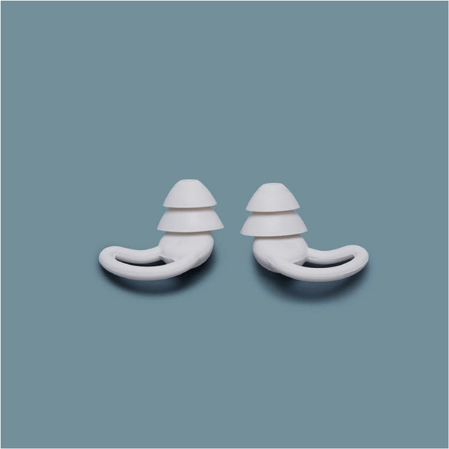 Siliconen Oorplugs 2 Lagen - Oordopjes Earplugs voor Slapen Reizen Zwemmen - Zacht Anti Geluid Isolatie - Wit