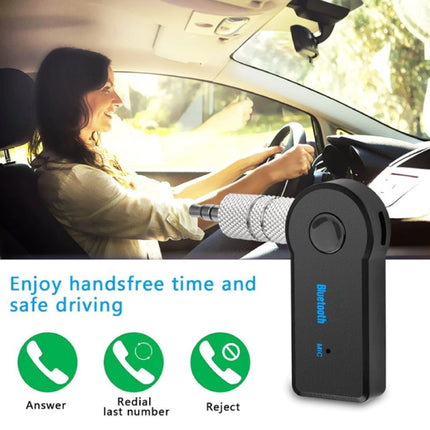 Bluetooth 5.0 Ontvanger Transmitter AUX Jack 3.5mm - Draadloze Adapter Audio Receiver Streamen Handsfree Bellen + Microfoon
