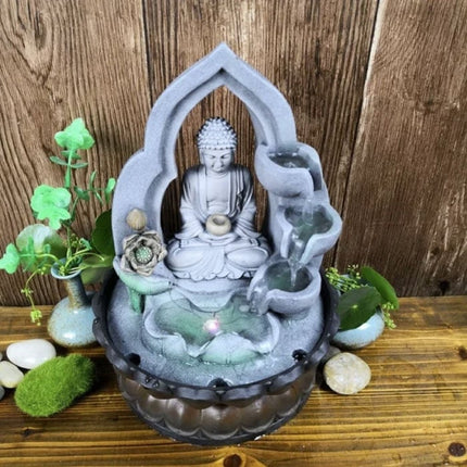 Boeddha Sier Waterval - LED Verlichting - Zen Garden Feng Shui Fontein Decor