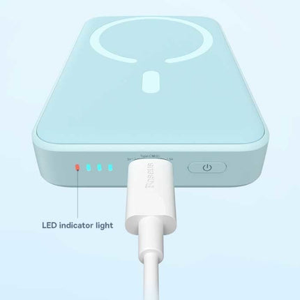 10.000mAh Mini Magnetische Qi Powerbank voor Mobiele Telefoons - 20W PD Oplader Draadloos Batterij Accu Zwart