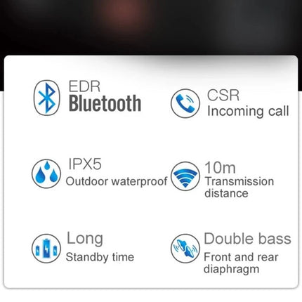 TG-116C Draadloze Luidspreker - 1200mAh Bluetooth Soundbar - Rood Blauw