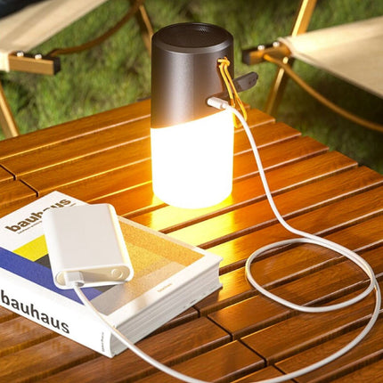 EBS-705 Draadloze Luidspreker met Lamp - Outdoor Kamperen Bluetooth 5.0 Soundbar Zwart