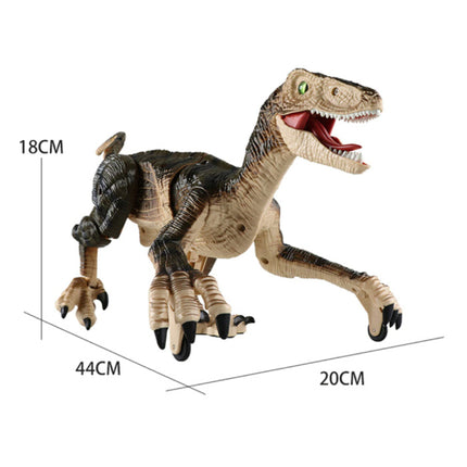 RC Velociraptor Dinosaurus met Afstandsbediening - Speelgoed Bestuurbaar Robot Grijs