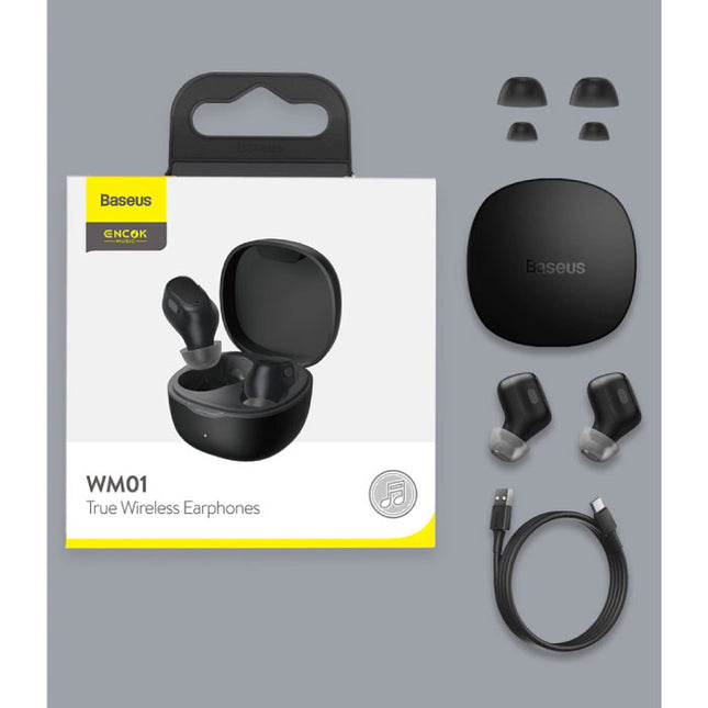 Encok WM01 Draadloze Oortjes - Touch Control Oordopjes TWS Bluetooth 5.0 Earphones Earbuds Oortelefoon Zwart