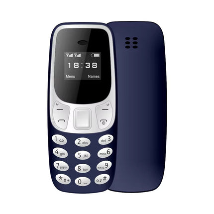 BM10 Mini Telefoon - 0.66 inch HD Scherm - Dual SIM - Dumphone GSM - Blauw