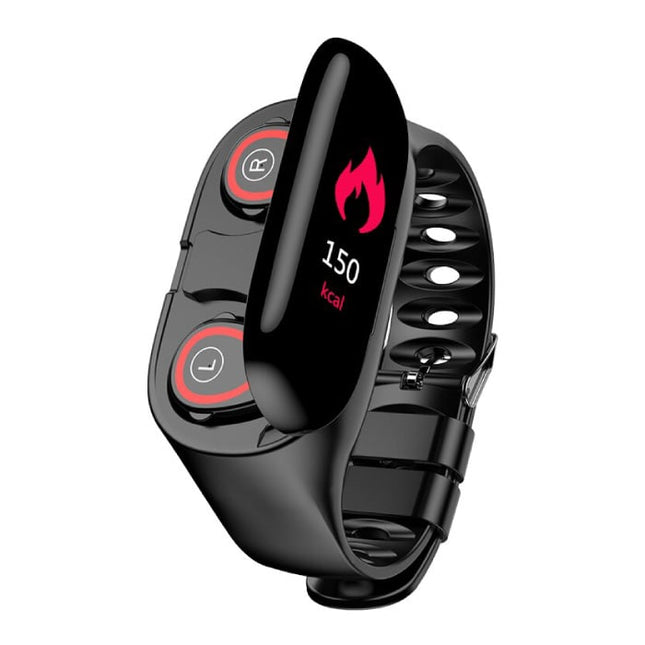 M1 Sports Smartwatch + TWS Draadloze Oortjes Earphones Ingebouwd Fitness Sport Activity Tracker Smartphone Horloge Ear Buds Oortelefoon iOS Android