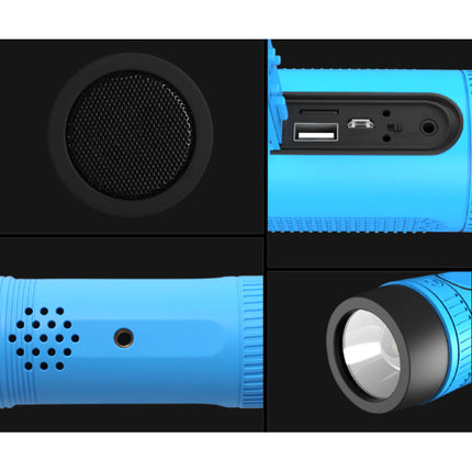 S1 Draadloze Luidspreker met Zaklamp voor Fiets - Soundbar Wireless Bluetooth 5.0 Speaker Box Grijs