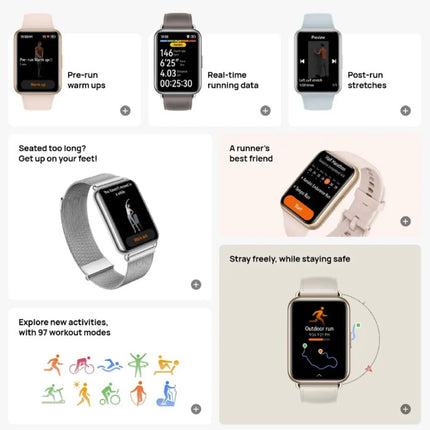 Fit 2 Smartwatch - Siliconen Bandje - 1,74" AMOLED Display - Hartslag Sport Tracker Horloge - Zwart