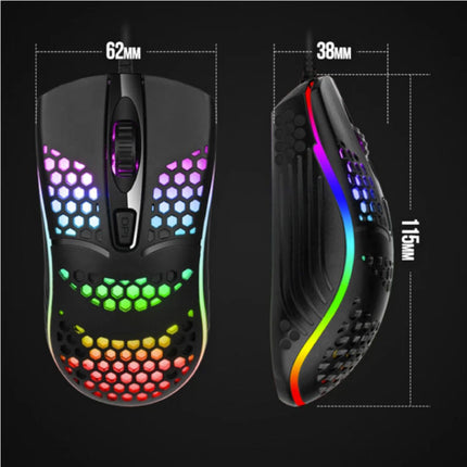 Optische Gaming Muis Bedraad - Tweehandig en Ergonomisch met DPI Aanpassing  tot 2400 DPI - Wit