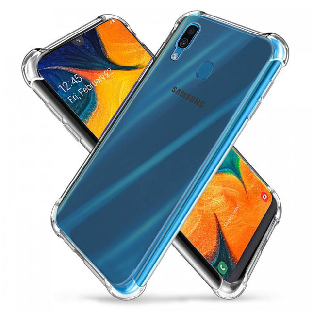 Samsung Galaxy A10 Transparant Bumper Hoesje - Clear Case Cover Silicone TPU Anti-Shock