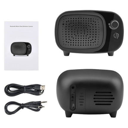 4K Camera Luidspreker met WiFi - Babysit Intercom Smart Home Security Night Vision  Zwart