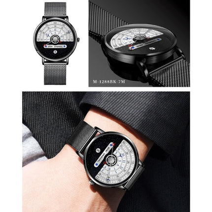 Night and Day Horloge - Anoloog Luxe Uurwerk voor Mannen en Vrouwen - Zilver