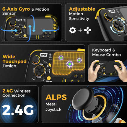 Touchpad Gaming Controller - 2.4GHz Bluetooth Gamepad met Muis - Zwart