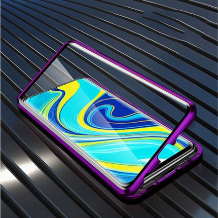 Xiaomi Redmi Note 6 Pro Magnetisch 360° Hoesje met Tempered Glass - Full Body Cover Hoesje + Screenprotector Paars