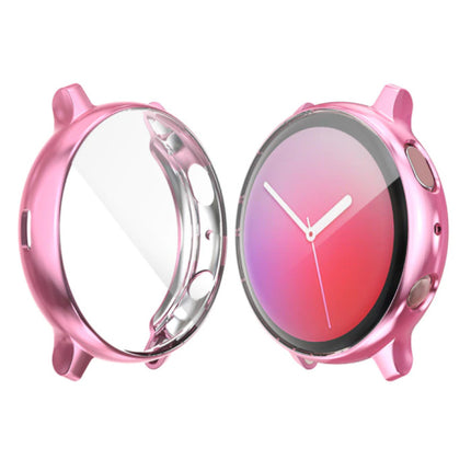 Full Cover voor Samsung Galaxy Watch Active 2 (40mm) - Hoesje en Screen Protector - TPU Hard Case Roze