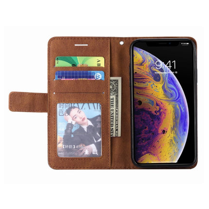 Xiaomi Redmi 9 Flip Case - Leren Portefeuille PU Leer Wallet Cover Cas Hoesje Bruin