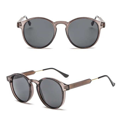 Retro Ronde Zonnebril - Gepolariseerd Driving Shades Vintage Grijs