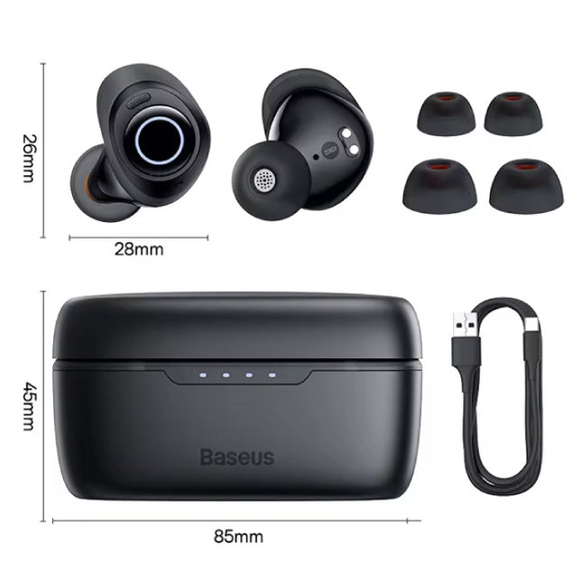 MA10 Bowie Draadloze Oortjes - Koptelefoon Oordopjes TWS Bluetooth 5.3 IPX6 - Zwart