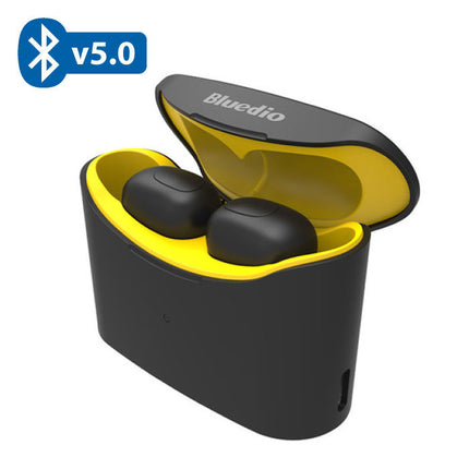 T-Elf Mini TWS Draadloze Bluetooth 5.0 Oortjes Ear Wireless Buds Earphones Earbuds Oortelefoon Geel
