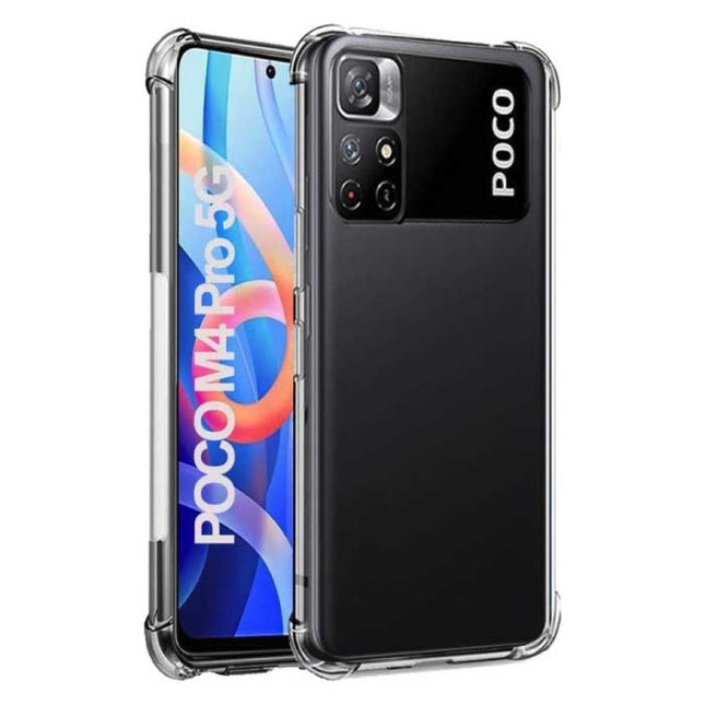 Xiaomi Poco M4 Pro Transparant Bumper Hoesje - Clear Case Cover Silicone TPU Anti-Shock 