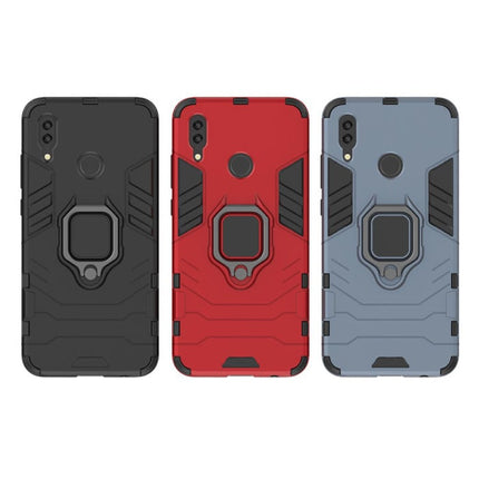 Huawei Y6 Pro 2019 Hoesje  - Magnetisch Shockproof Case Cover Cas TPU Zwart + Kickstand