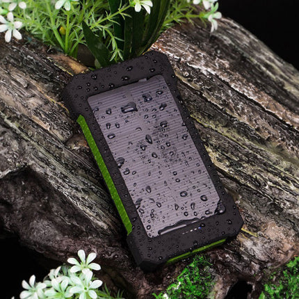  Solar Charger 30.000mAh Externe Powerbank Zonnepaneel Noodaccu Batterij Oplader Zon Groen